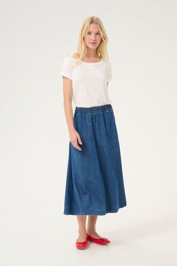 Livie Arpa Skirt in Dark Blue Wash