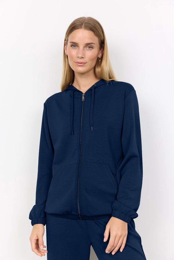 Banu Sweatshirt with Zipper in Navy