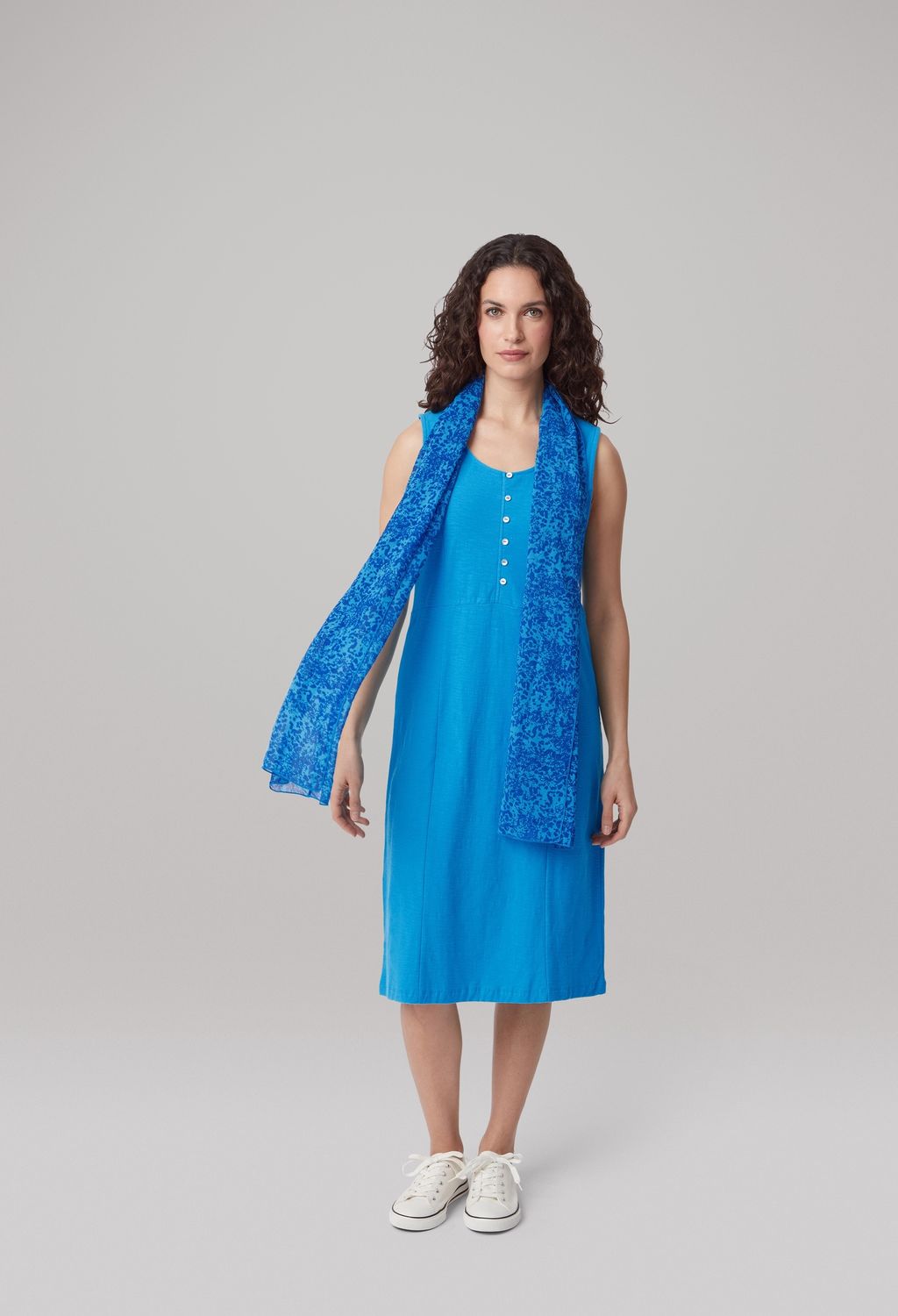 Abstract Animal Shawl in Blue Mix