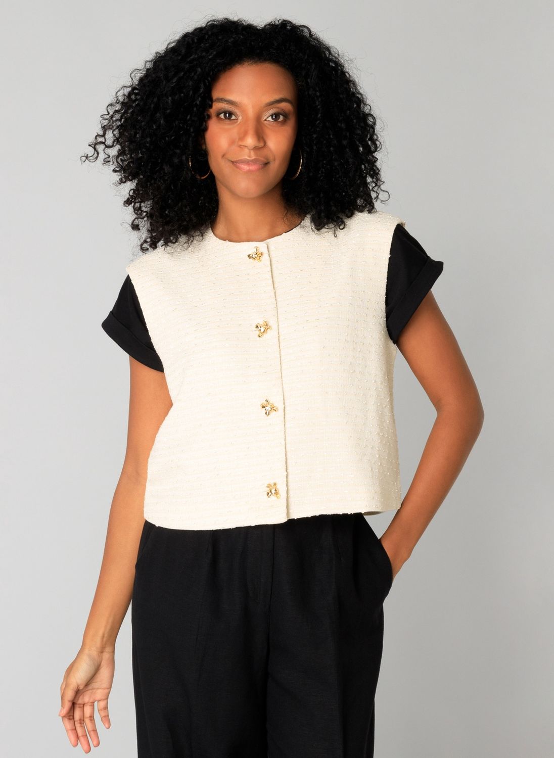 Sabela Top in Raw White