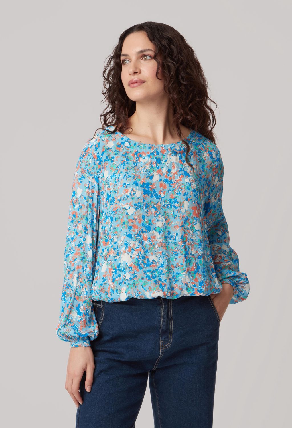 Babel Top Echo Print in Multicolour
