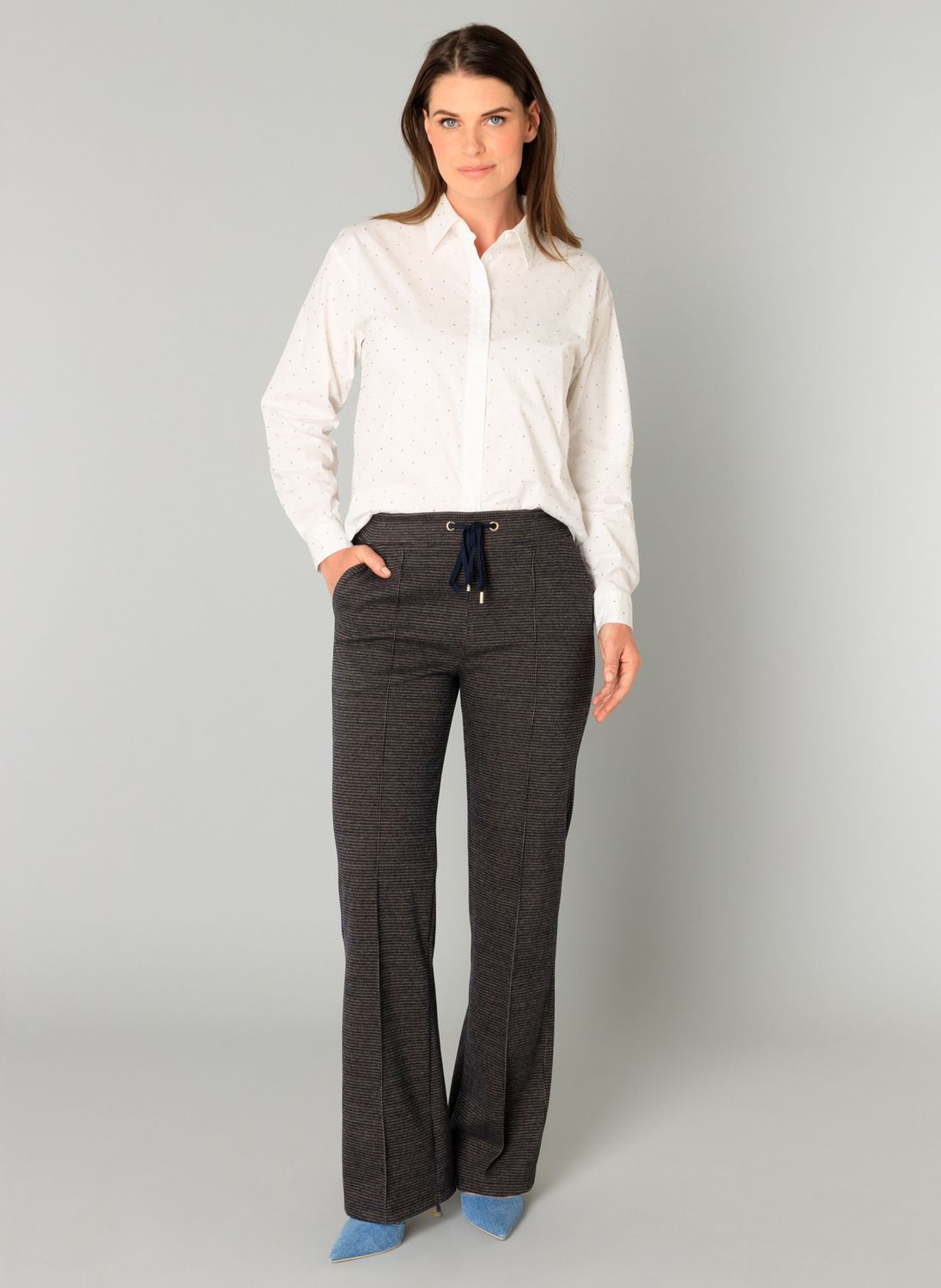Nayla Essential Pants in Dark Navy Melange