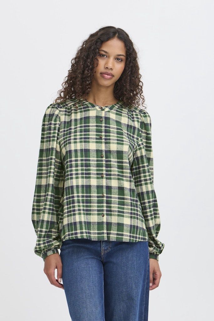 Tamanna Long Sleeve Shirt in Pine Needle Check