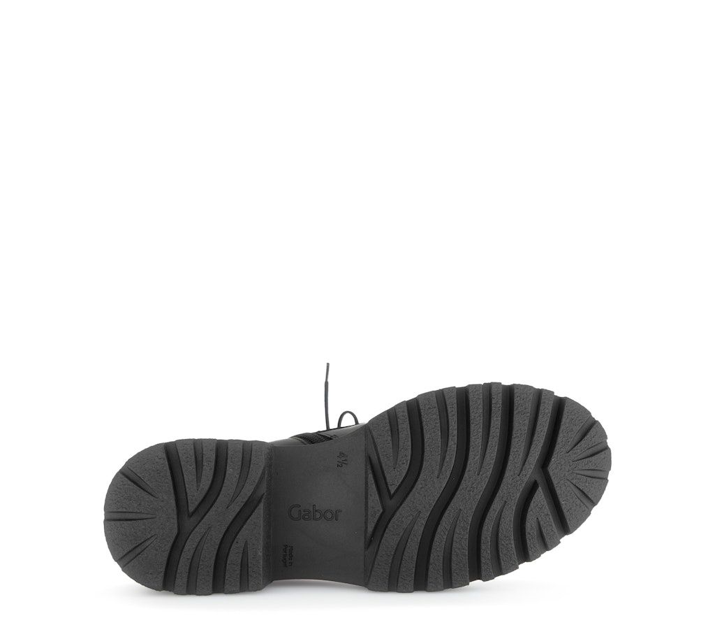 Lace-Up Leather Boots in Black