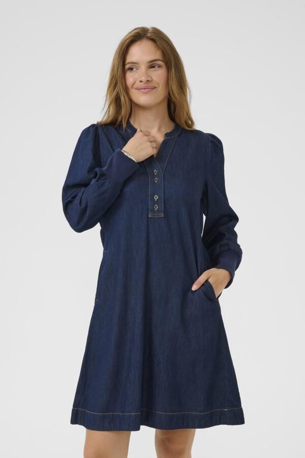 Hilka Arpa Short Dress in Rinse Wash