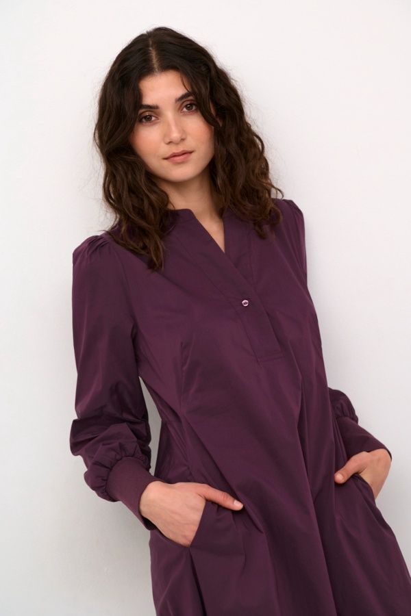 Antoinett Rib Dress in Winetasting