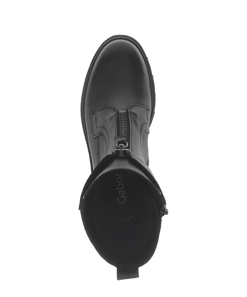 Chelsea Boots with Front Zipper in Black