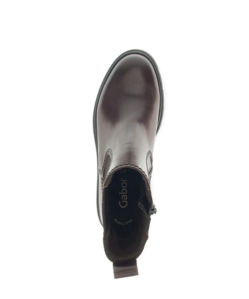 Chelsea Boots with Side Zipper in Brown