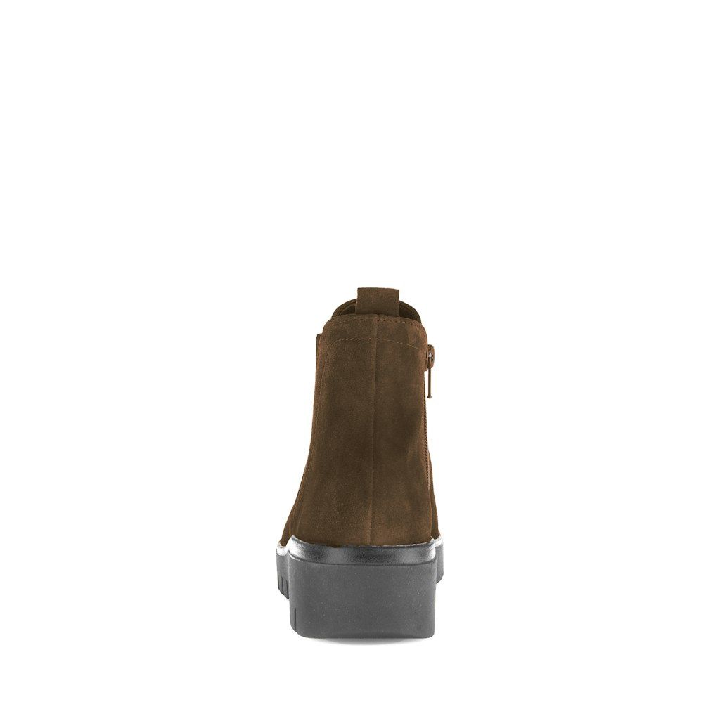 Low Heel Chelsea Boots in Brown