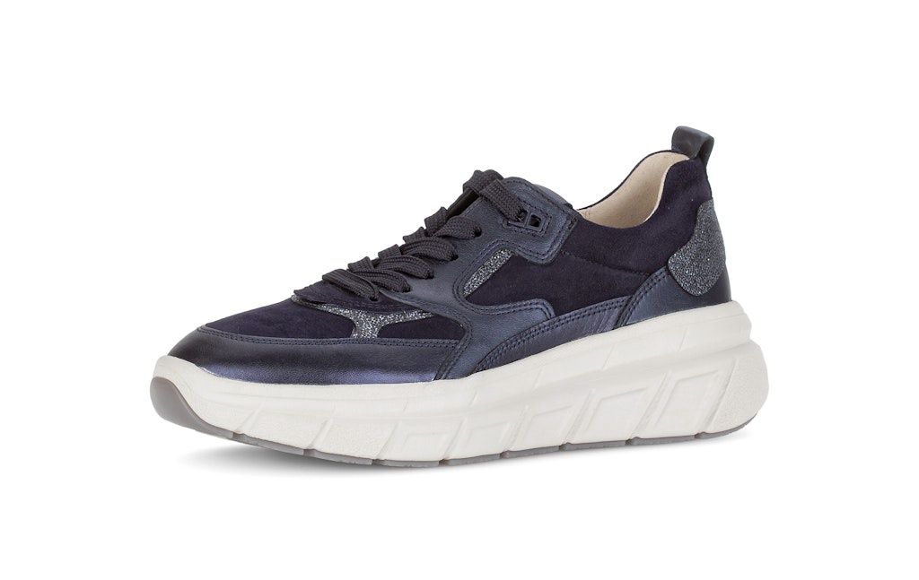 Lace-up Low Sneaker in Navy