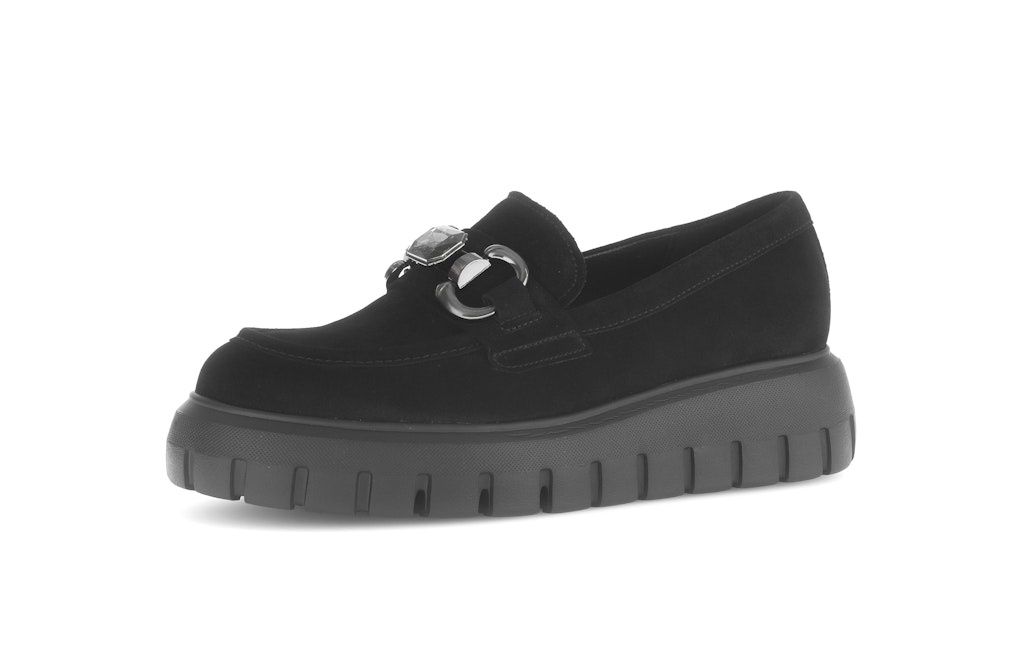 Chunky Sole Loafer in Black