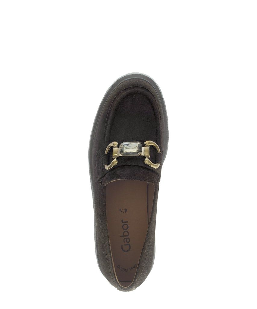 Chunky Sole Loafer in Brown