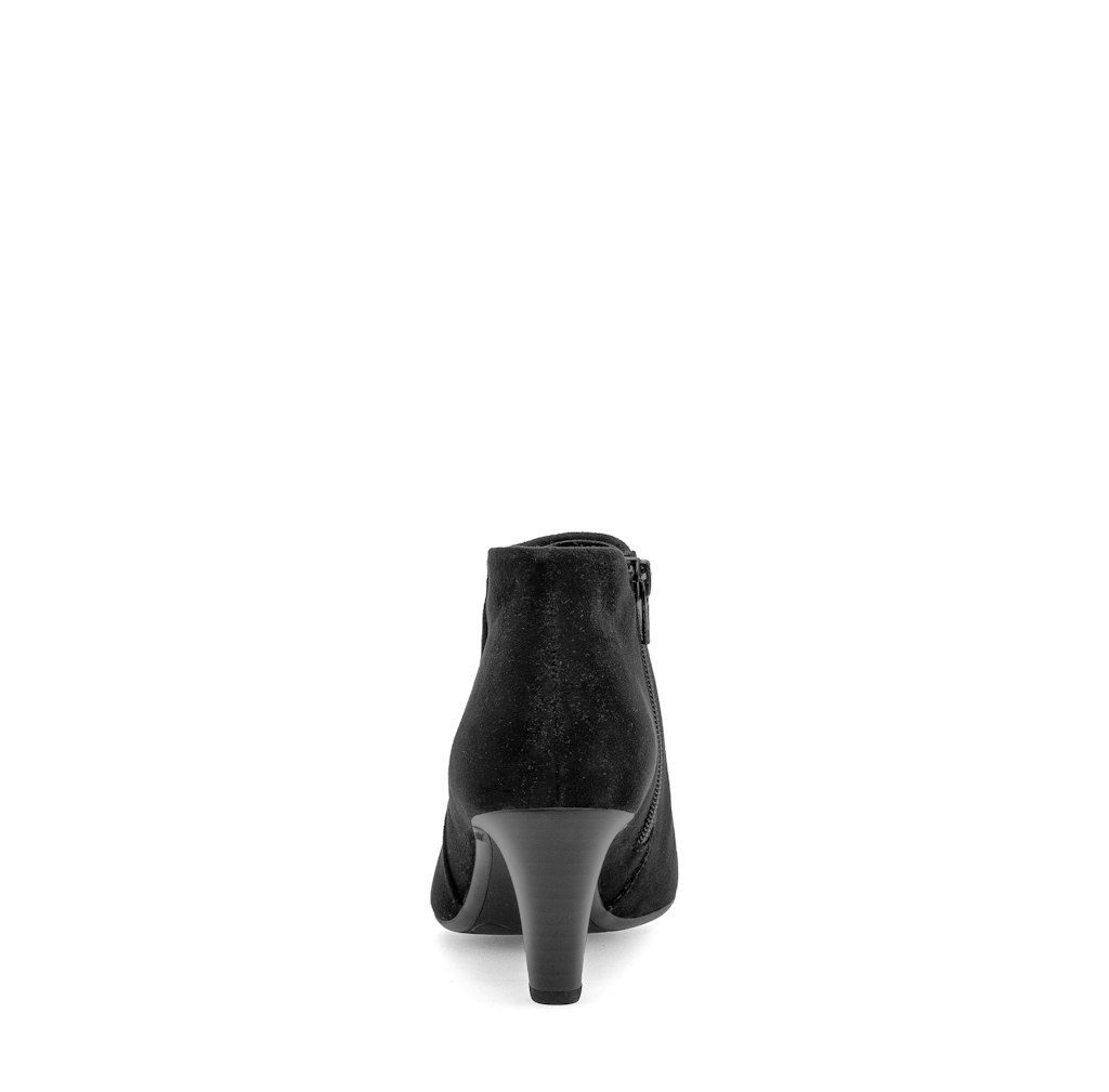 High Heel Ankle Boots with Side Zipper in Black