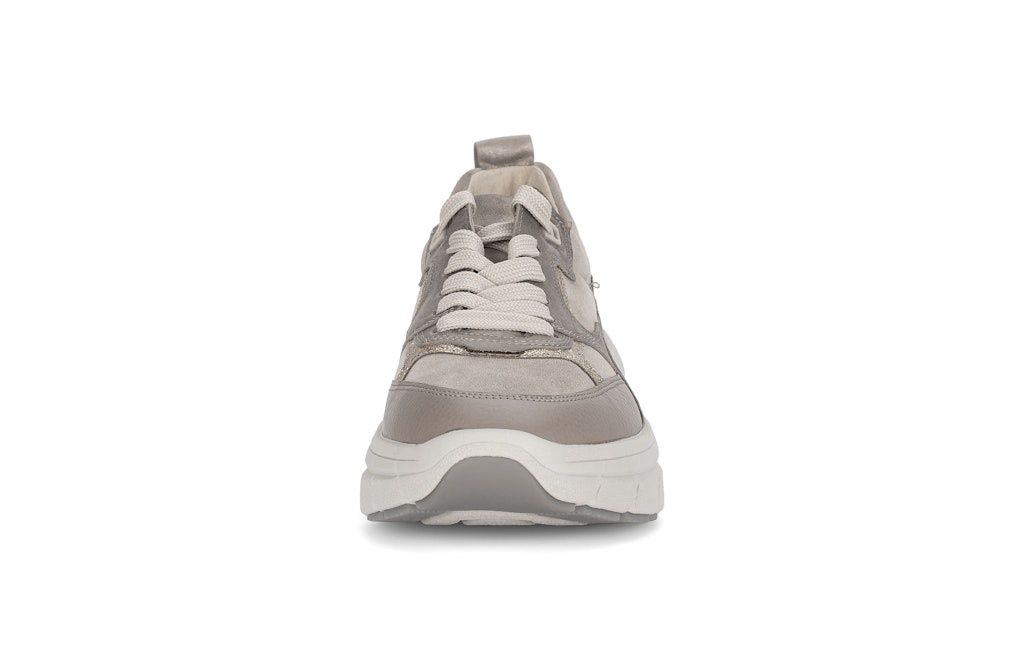 Lace-up Low Sneaker in Beige