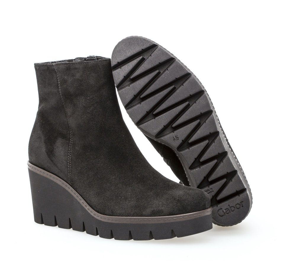 Suede Ankle Boots in Black
