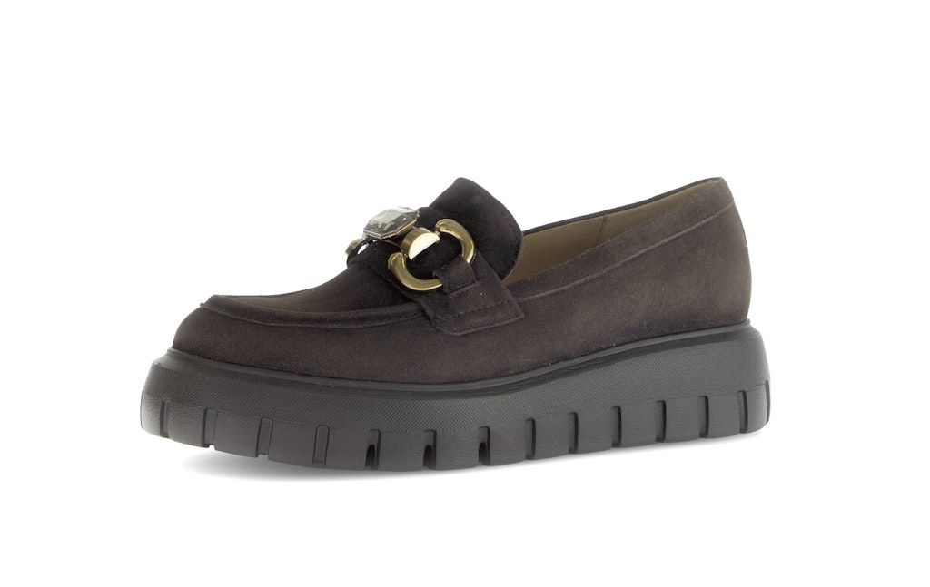 Chunky Sole Loafer in Brown