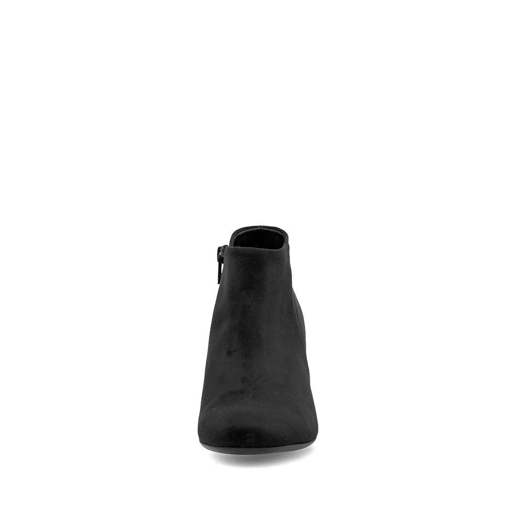 High Heel Ankle Boots with Side Zipper in Black
