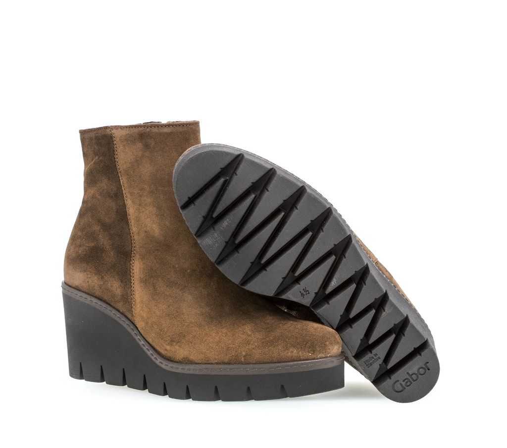 Suede Ankle Boots in Brown