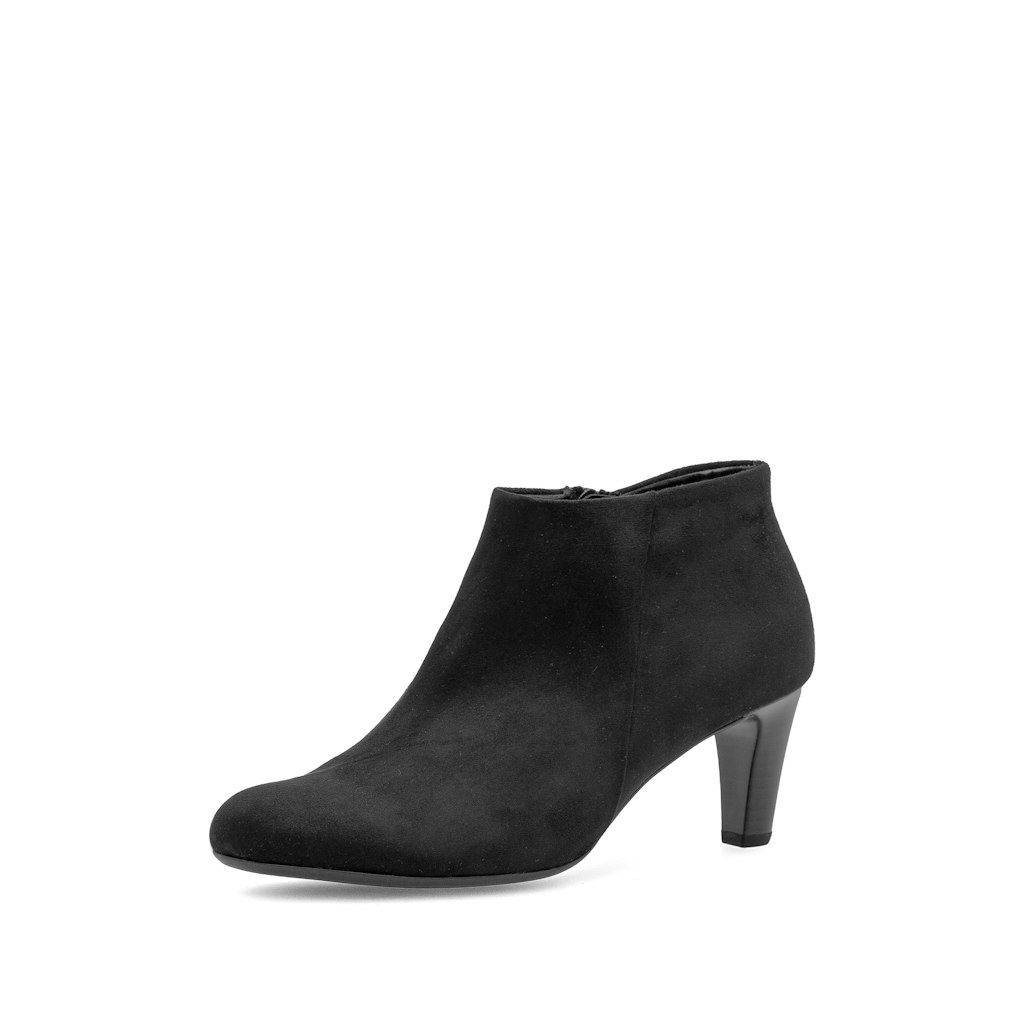 High Heel Ankle Boots with Side Zipper in Black