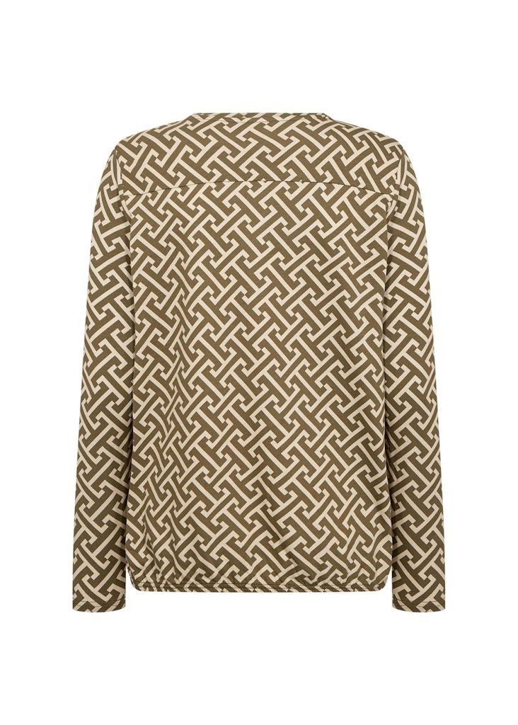 Felicity Blouse in Dark Olive Combi
