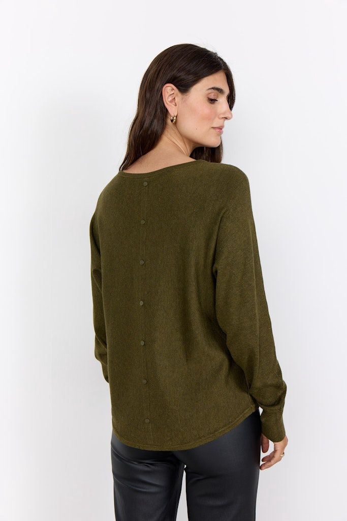 Dollie Pullover in Dark Olive Mel