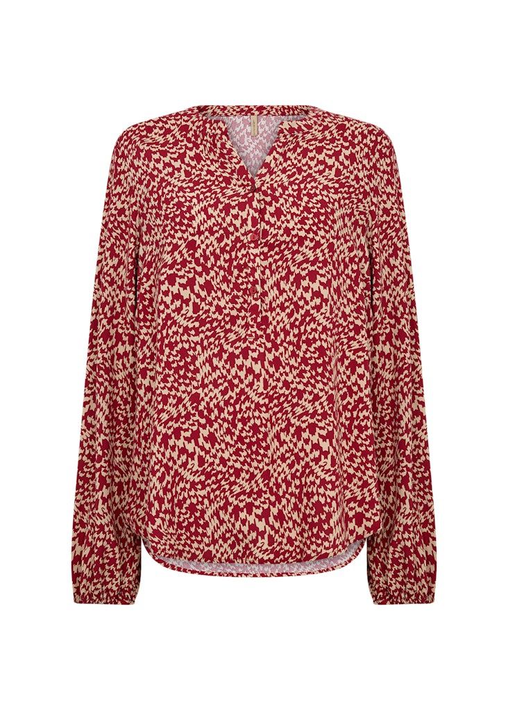 Van Blouse in Red Combi