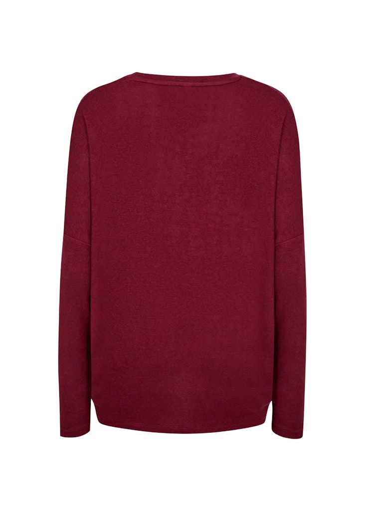 Biara Blouse in Dark Red Mel