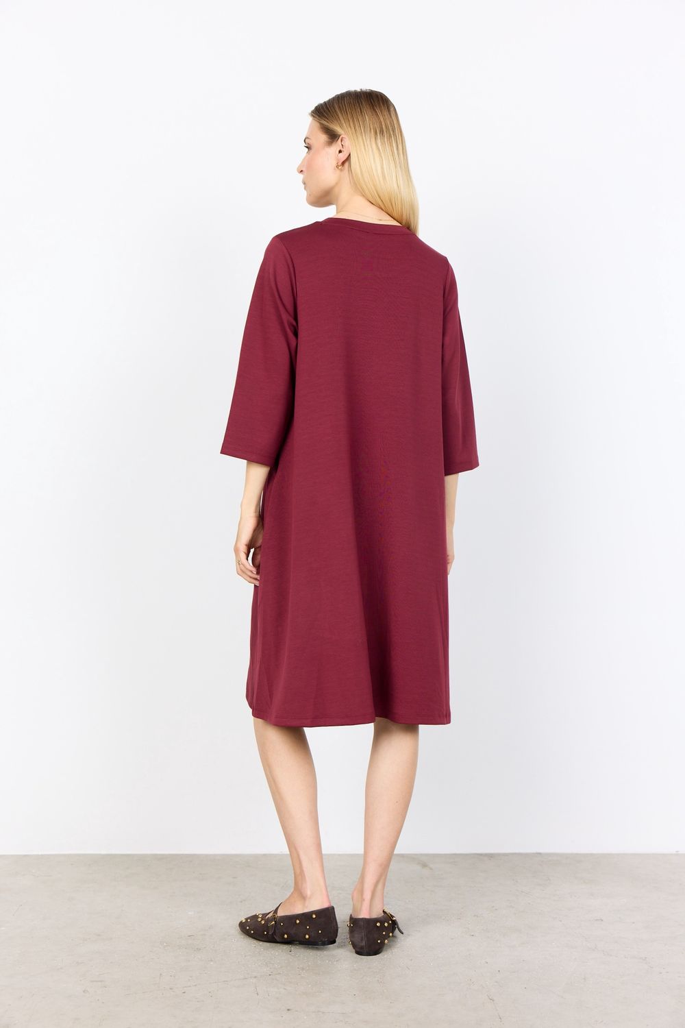 Banu Dress in Dark Red