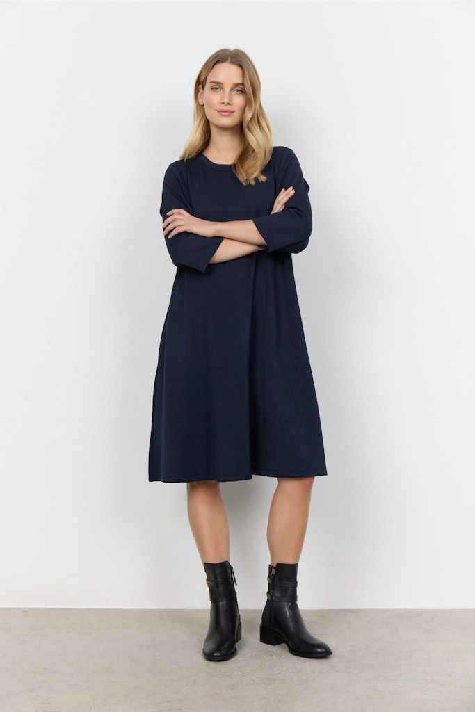 Banu Dress in Navy