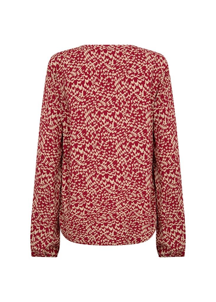 Van Blouse in Red Combi