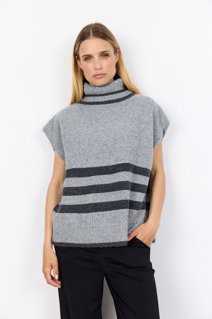 Vif Waistcoat in Med Grey Melange Combi