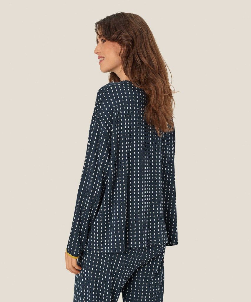 Damira Long sleeve Top in Mood Indigo