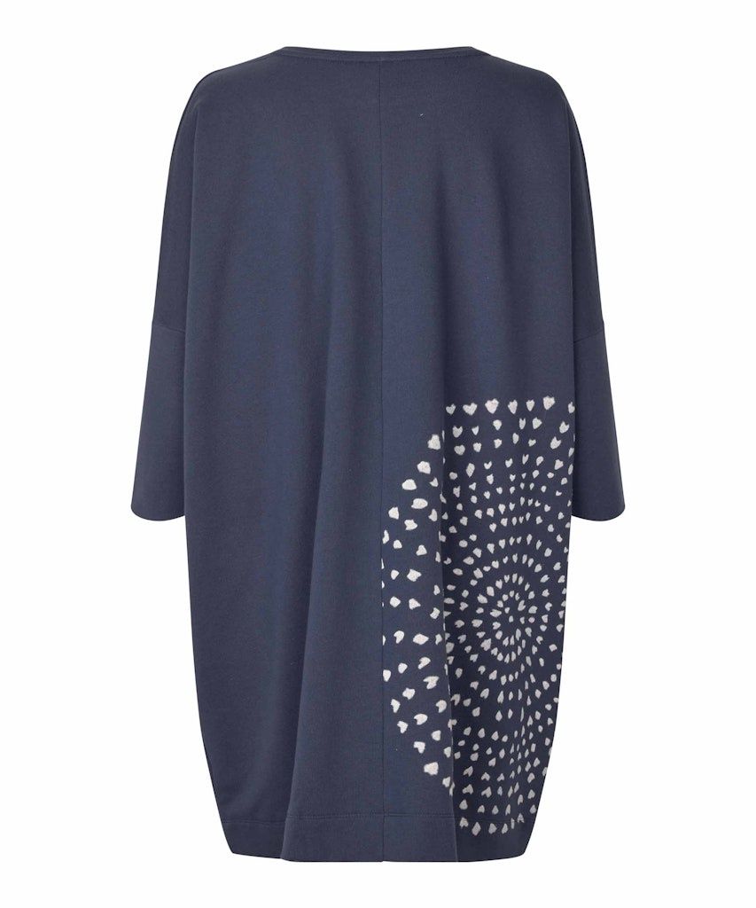 Gabini 3/4 sleeve Tunic in Mood Indigo