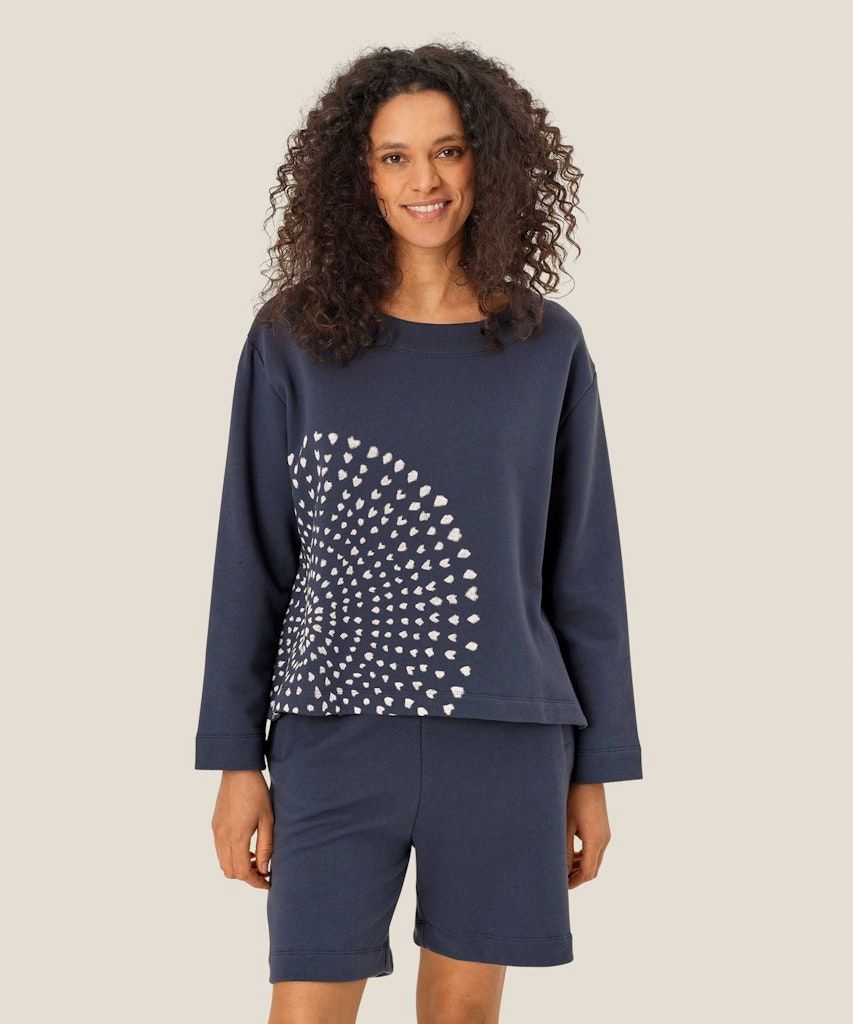 Dayanara Long sleeve Top in Mood Indigo