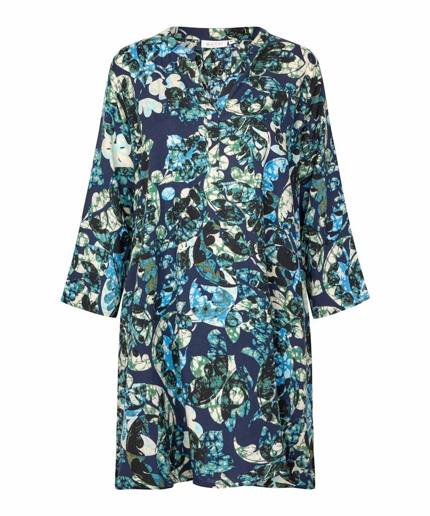 Gali 3/4 sleeve Tunic in Mood Indigo