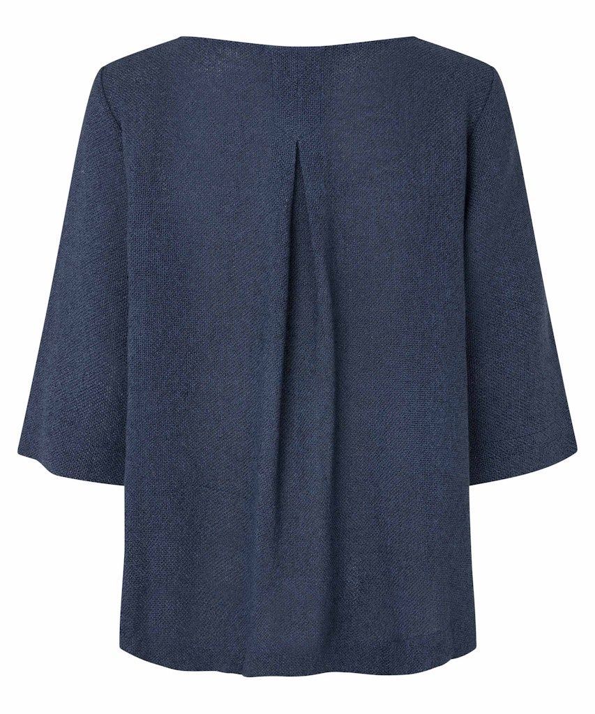 Dovinia 3/4 sleeve Top in Mood Indigo