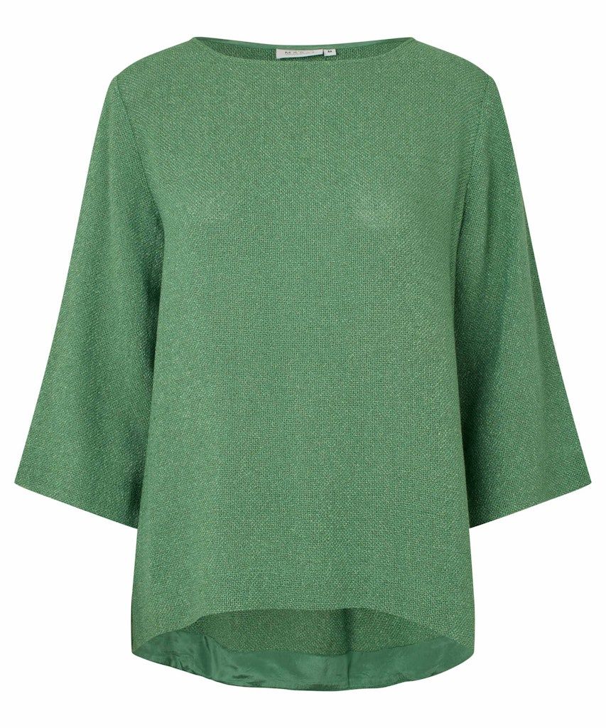 Dovinia 3/4 sleeve Top in Grass Green