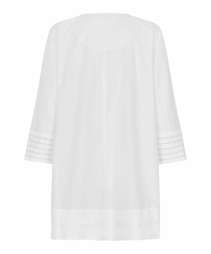 Gisalle 3/4 sleeve Tunic in White