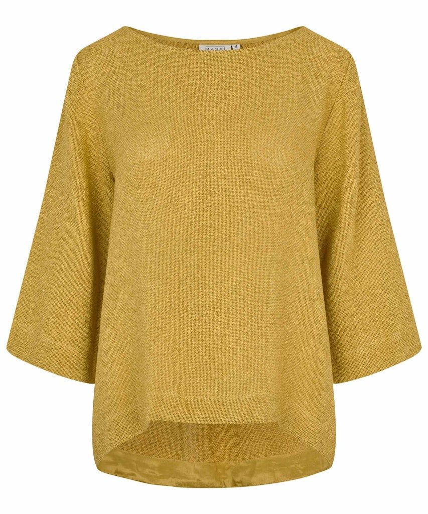 Dovinia 3/4 sleeve Top in Burnish Gold