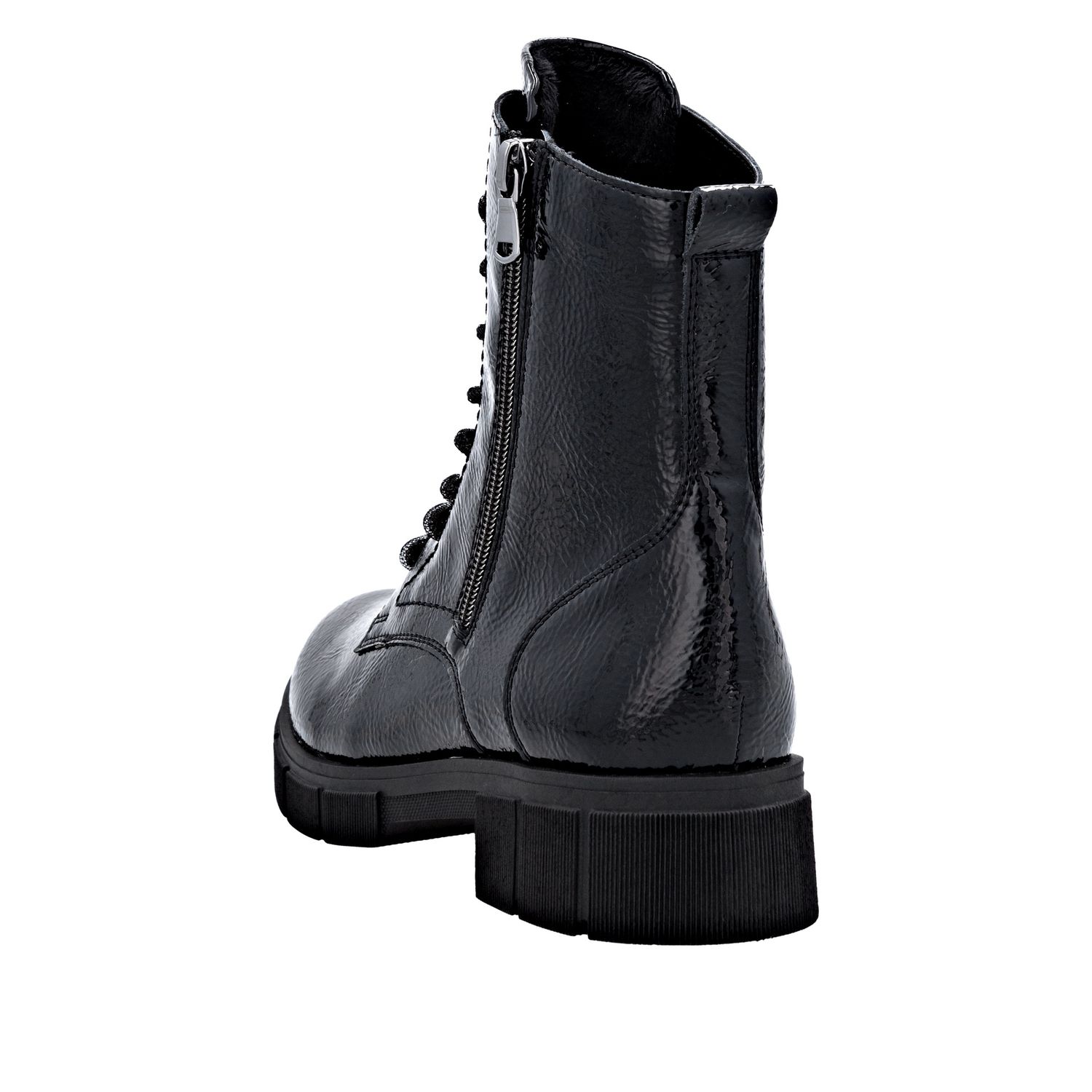 Lace-Up Ankle Boots in Black