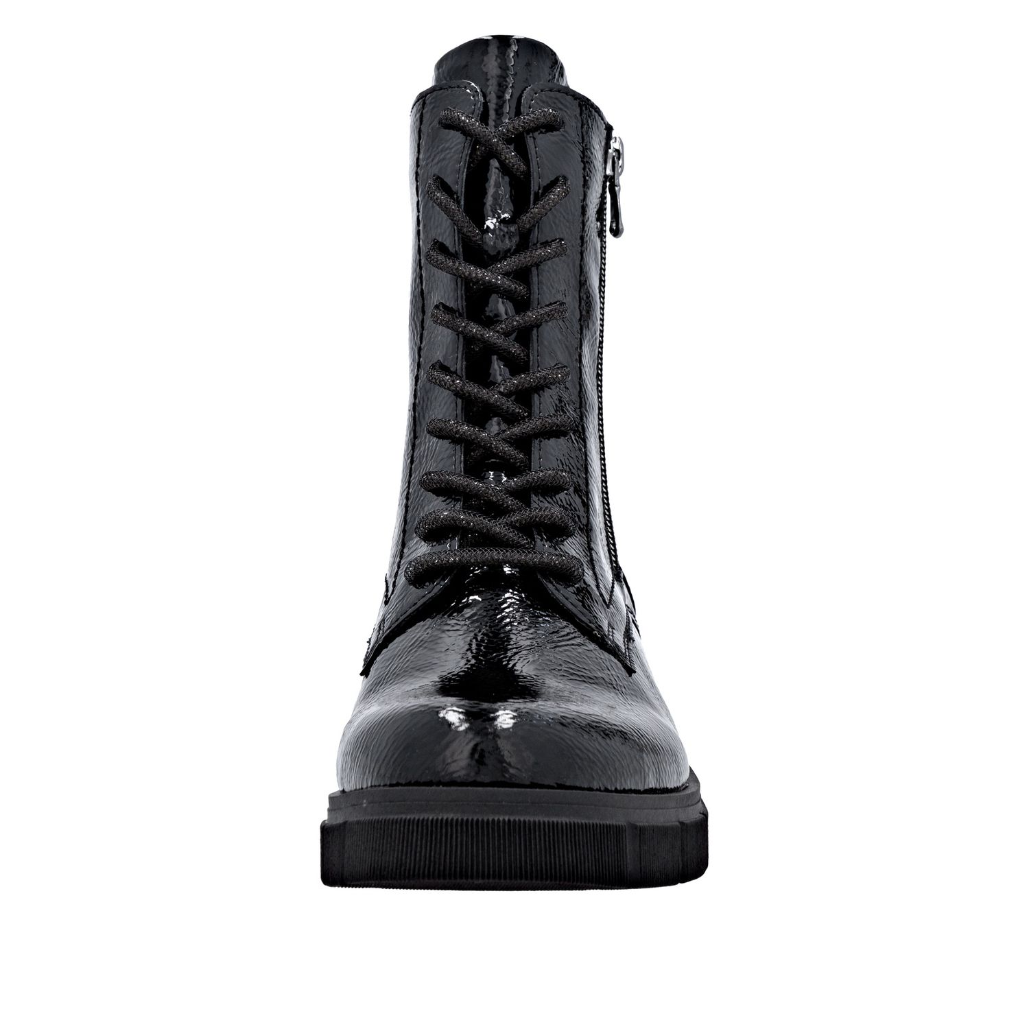 Lace-Up Ankle Boots in Black
