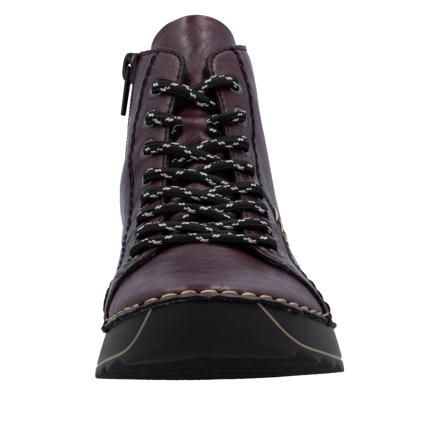 Lace-Up Ankle Boots in Red