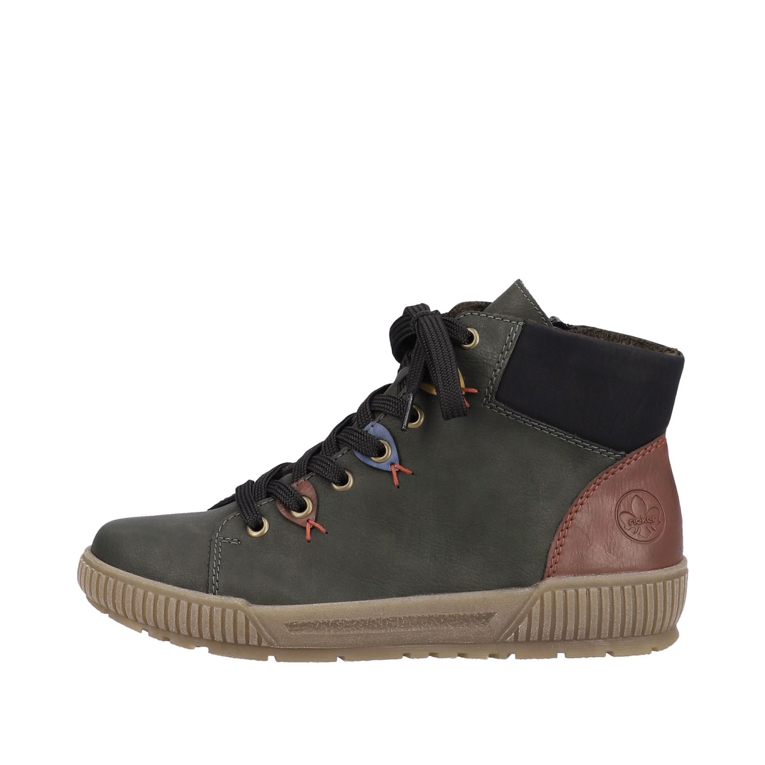 Lace-Up Ankle Boots in Green