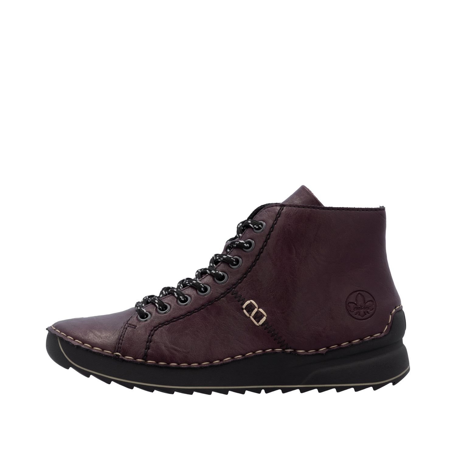 Lace-Up Ankle Boots in Red