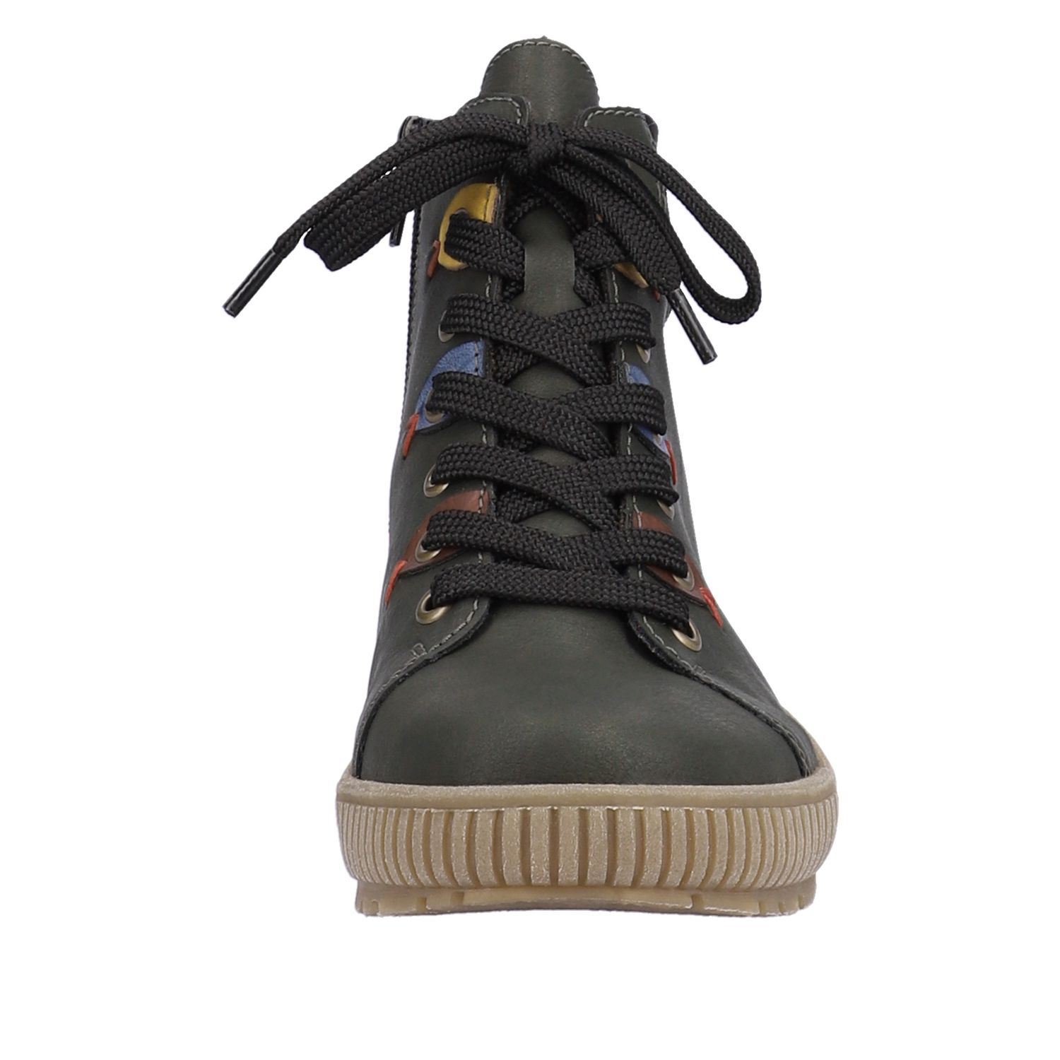 Lace-Up Ankle Boots in Green