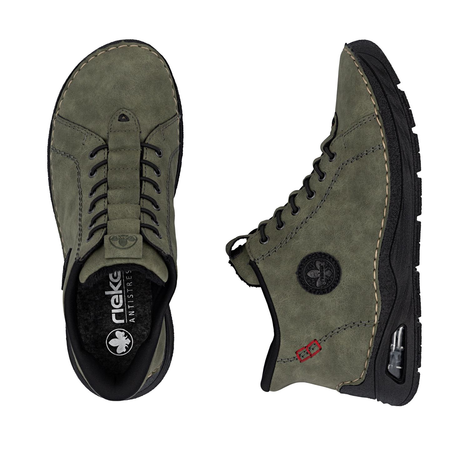 Ankle Boots with Elastic Laces in Green