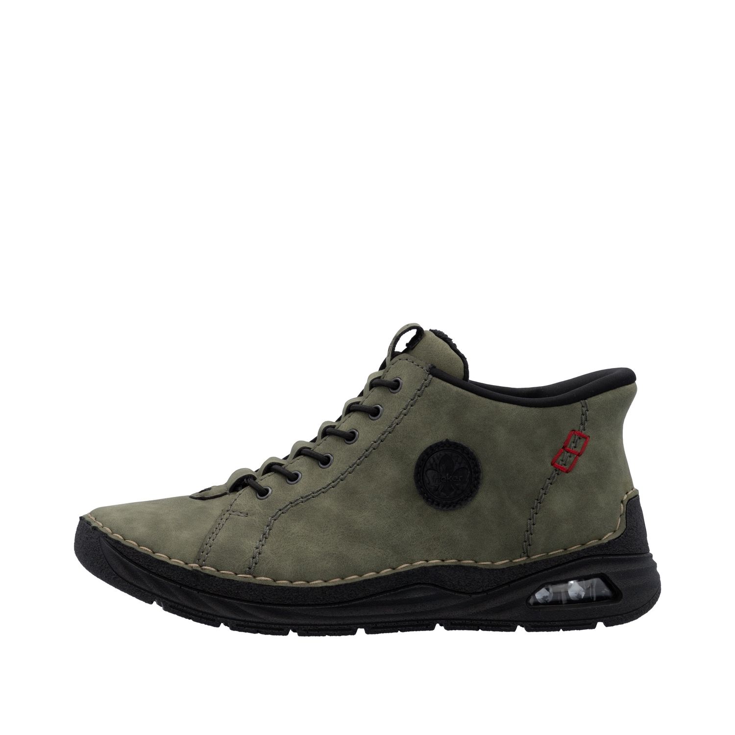 Ankle Boots with Elastic Laces in Green