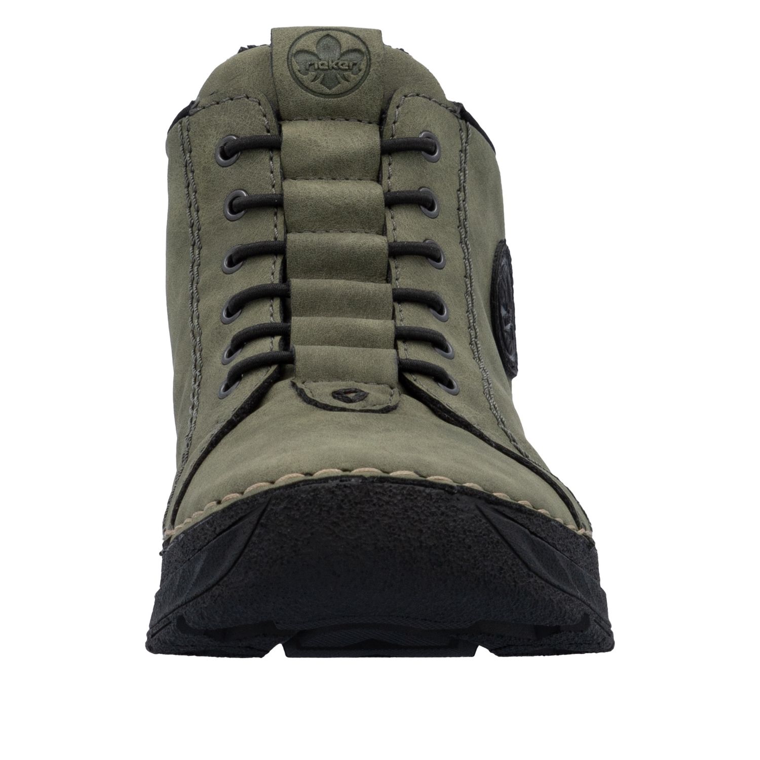 Ankle Boots with Elastic Laces in Green
