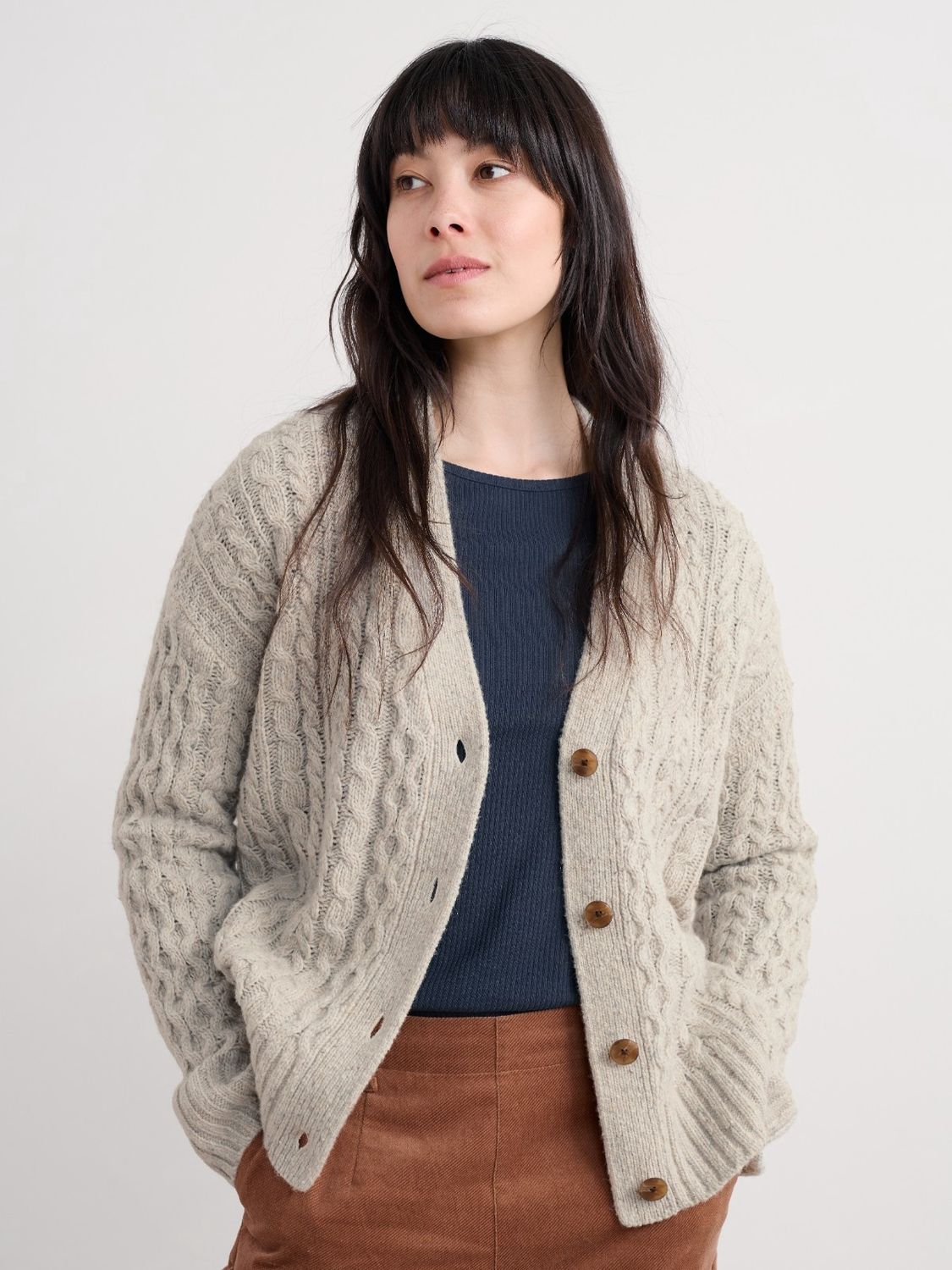 Newlyn Cardigan in Aran