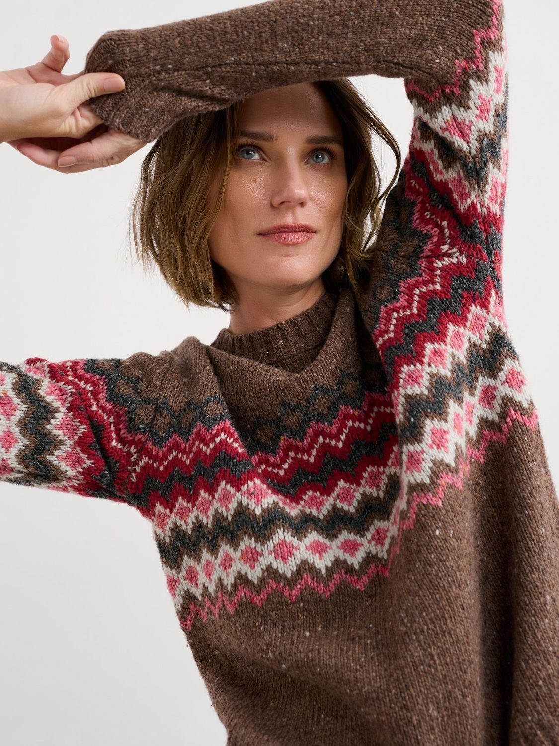 Golden Light Jumper in Sonata Gully Red Sail Mix